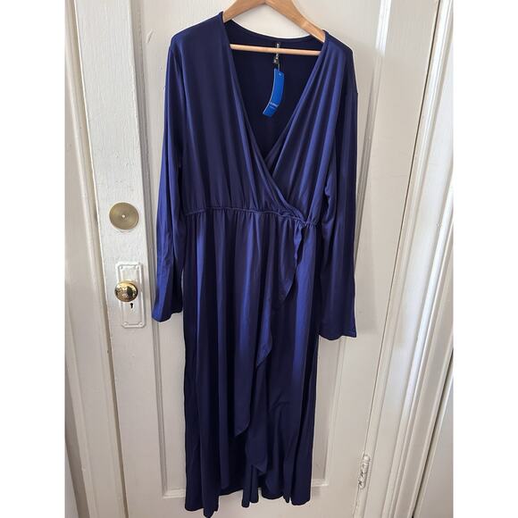 NWT Allegrace Blue Ruffle Maxi Dress | 2XL - Picture 1 of 4